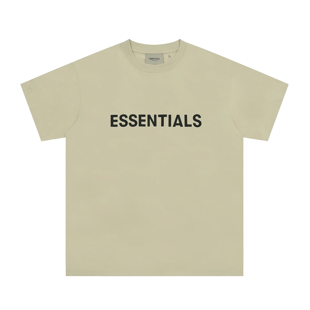 Fear Of God Essentials 3D Chest Logo Short Sleeve T-Shirt Light Beige