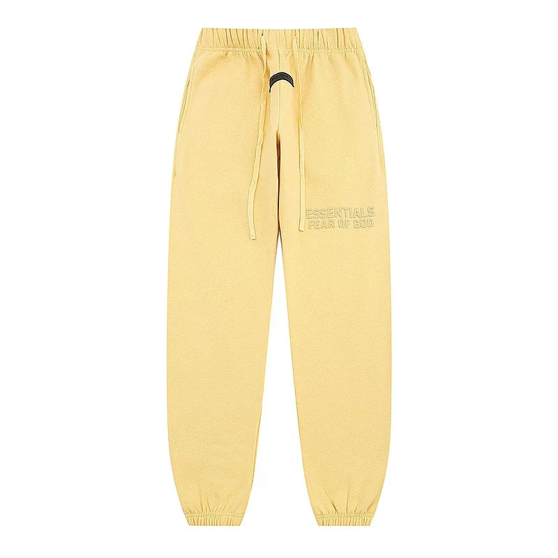 Fear Of God Essentials Tone‑on‑Tone Jogger Pants Pale Yellow